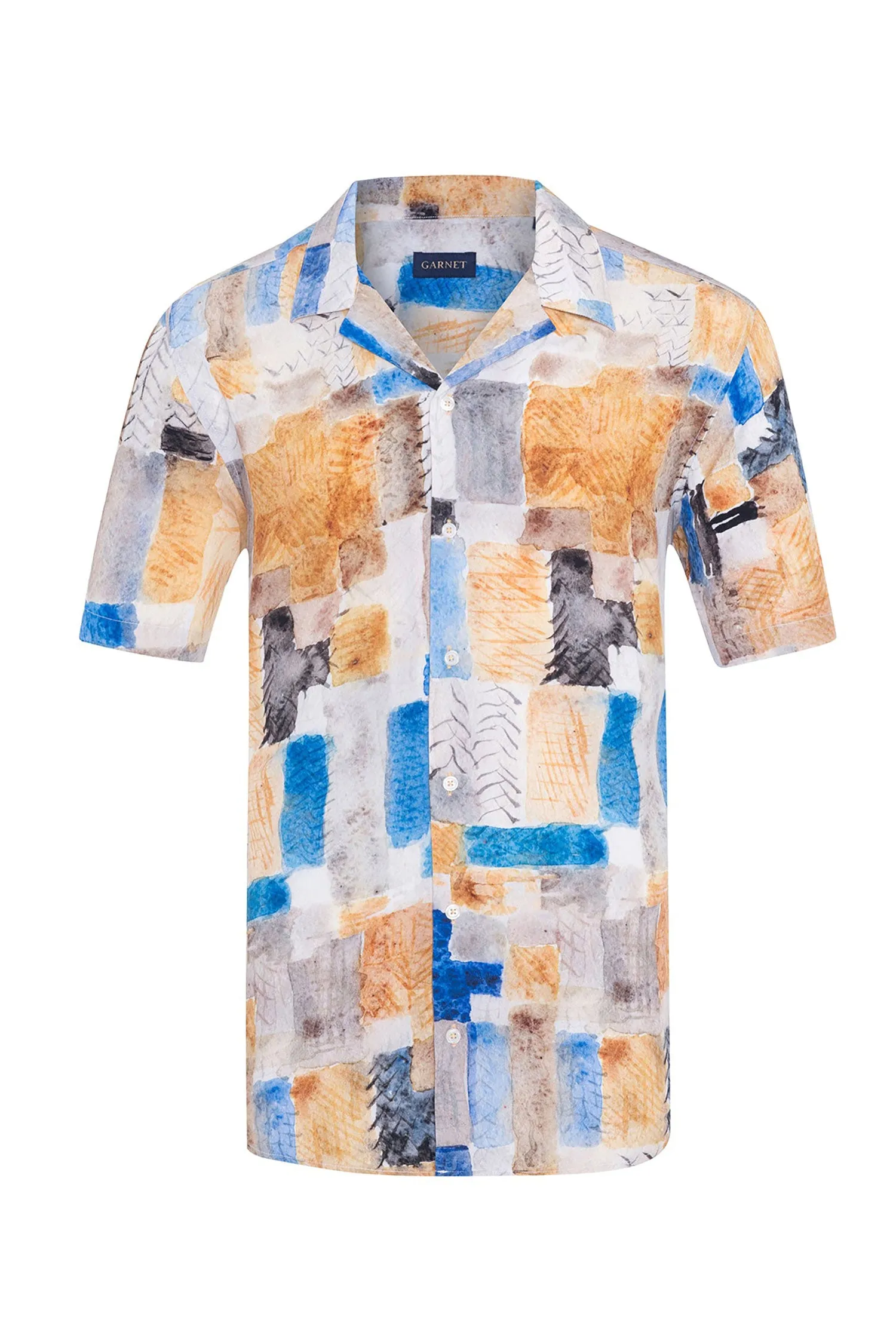 Abstract Print Viscose Shirt