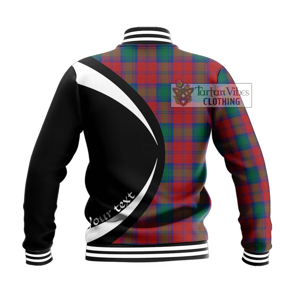 Affleck Tartan Baseball Jacket with Family Crest Circle Style