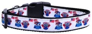 American Owls Nylon Dog Collar Sm