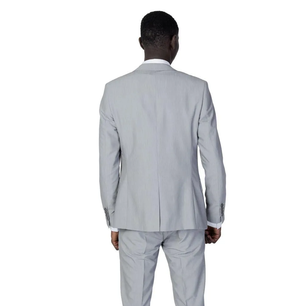 Antony Morato Gray Polyester Suit