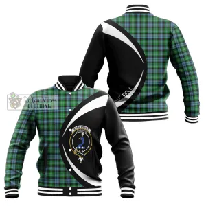 Arbuthnot Ancient Tartan Baseball Jacket with Family Crest Circle Style