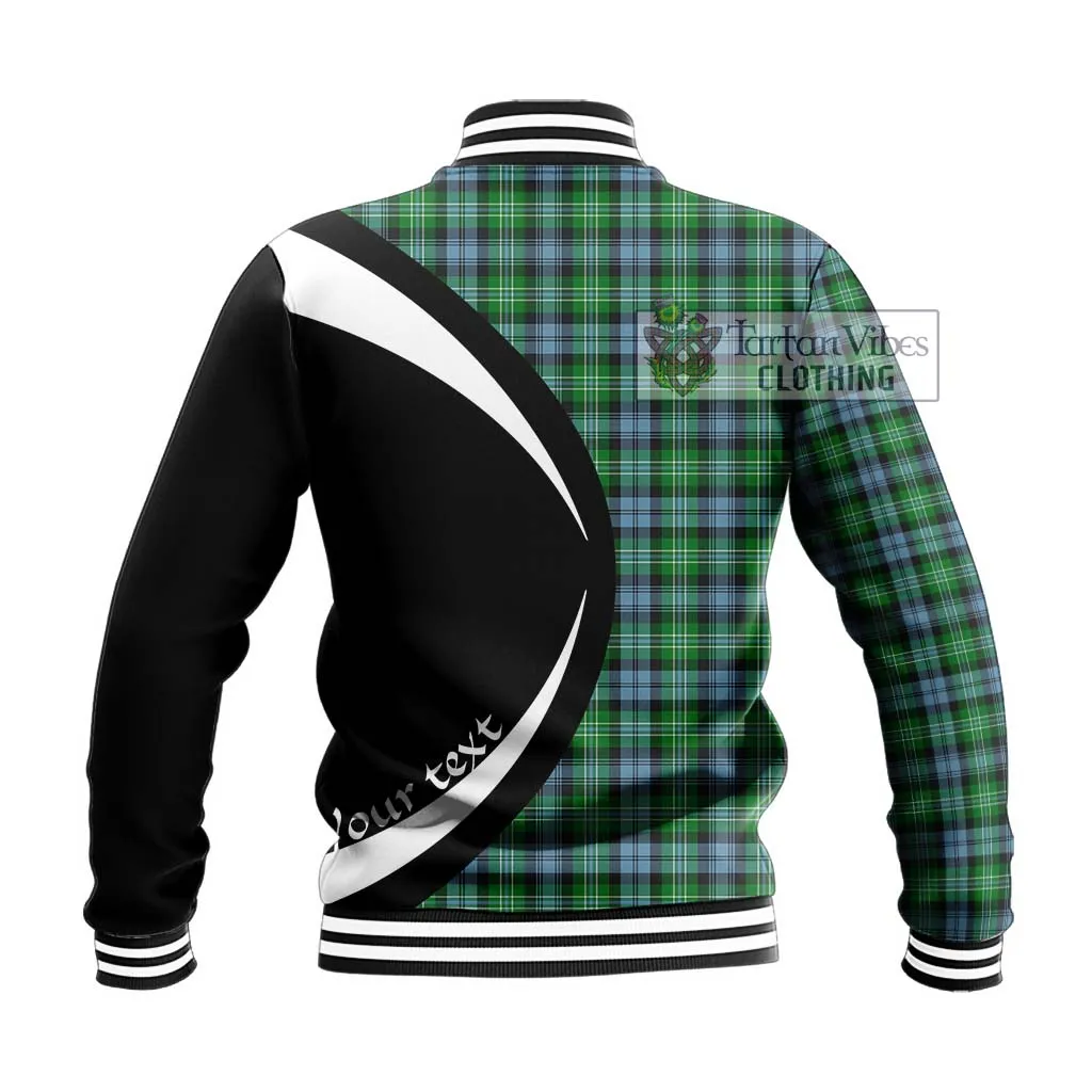 Arbuthnot Ancient Tartan Baseball Jacket with Family Crest Circle Style