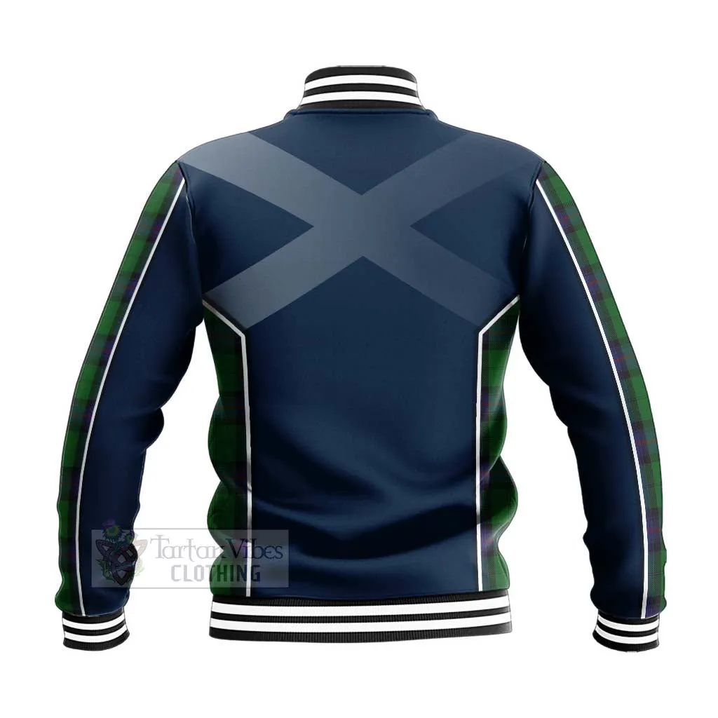 Armstrong Tartan Baseball Jacket with Family Crest and Scottish Thistle Vibes Sport Style