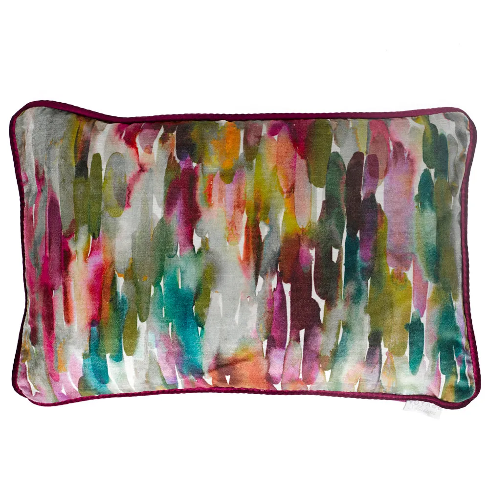 Azima Printed Feather Cushion Lotus