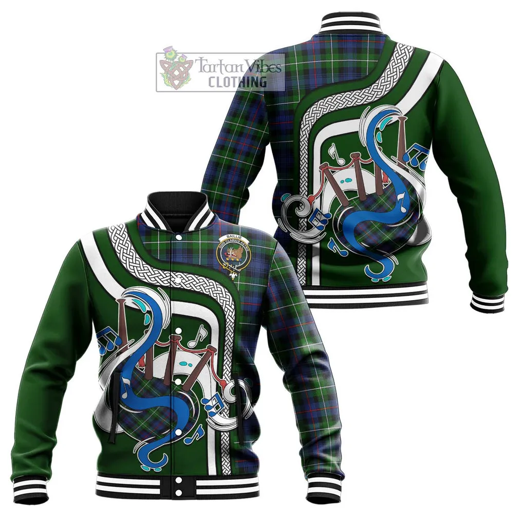 Baillie Tartan Baseball Jacket with Epic Bagpipe Style