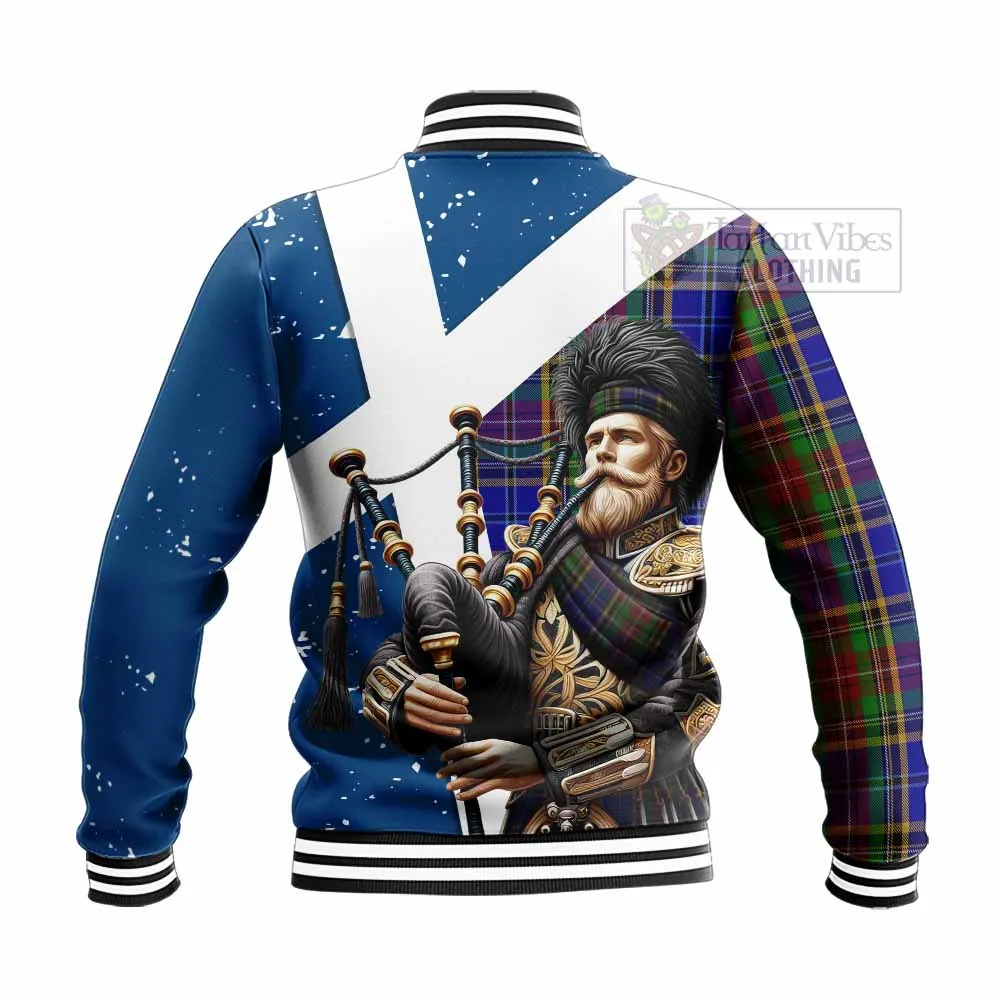 Beattie (Beatty) Tartan Baseball Jacket with Family Crest Scottish Bagpiper Vibes