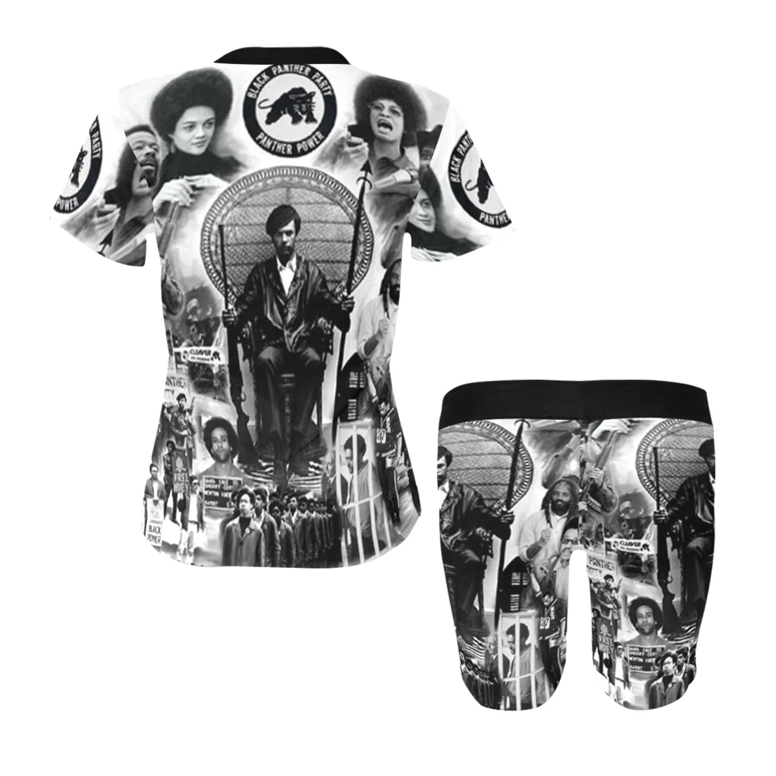 BLACC PANTHER PARTY Women's Short Yoga Set