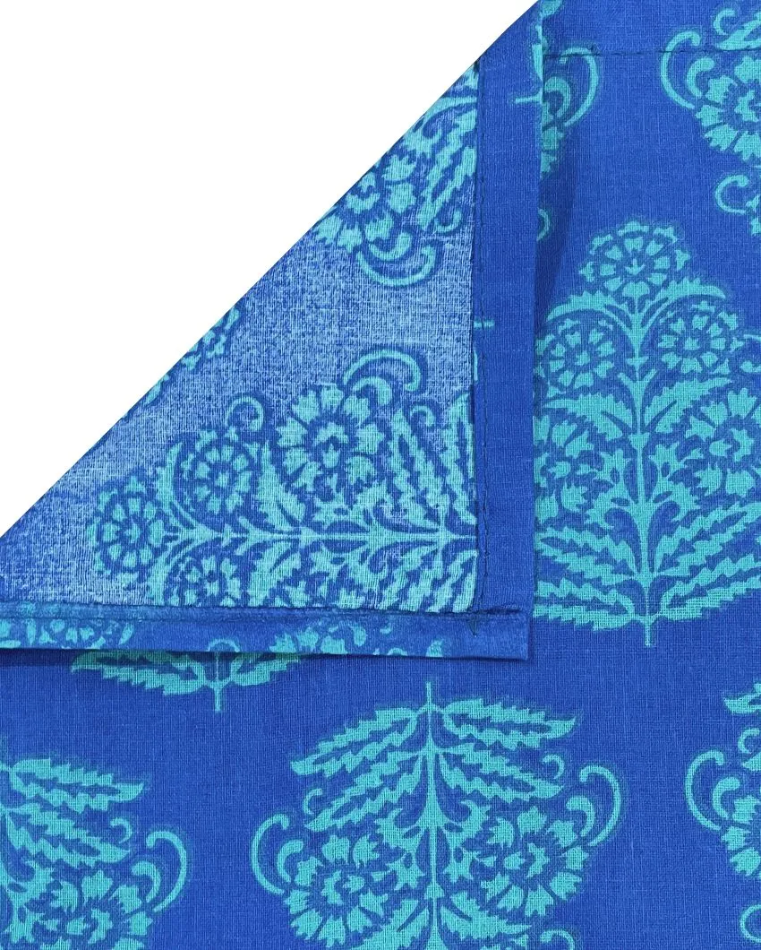 Blue Veda Pure Cotton Single Bedsheet With Pillow Cover | 90 x 60 inches