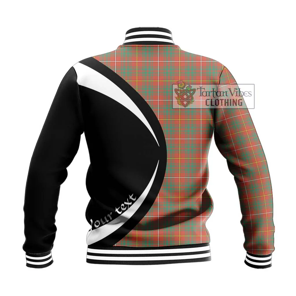 Bruce Ancient Tartan Baseball Jacket with Family Crest Circle Style