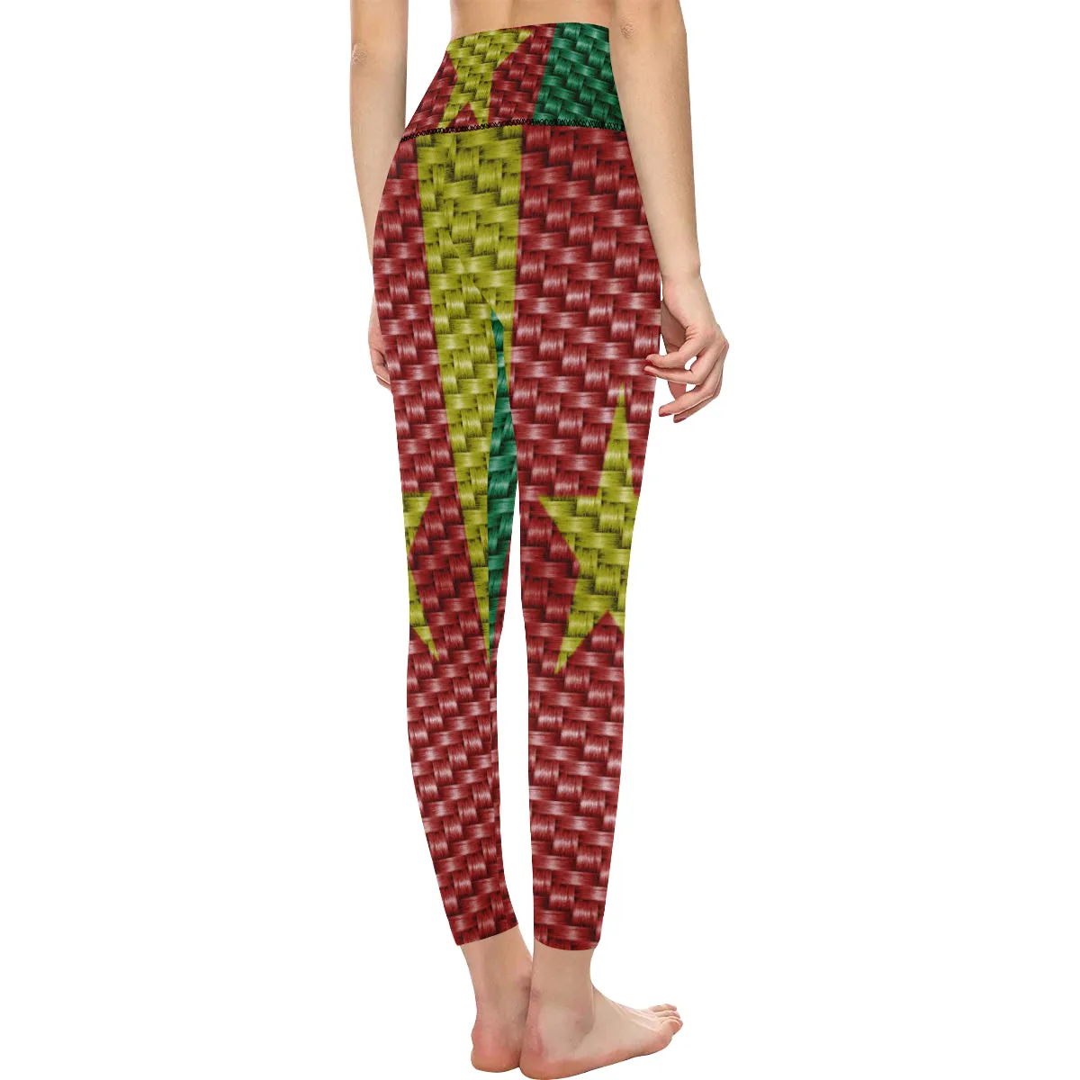 CAMEROUN FLAG  High-Waisted Leggings