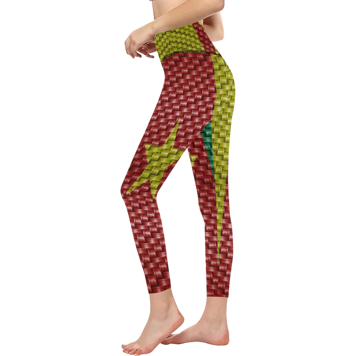 CAMEROUN FLAG  High-Waisted Leggings