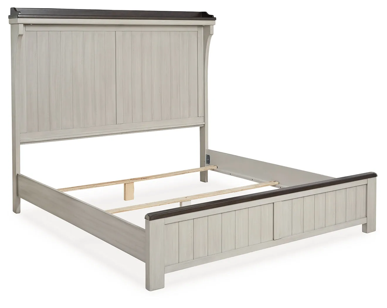 Darborn California King Panel Bed with Dresser in Gray/Brown