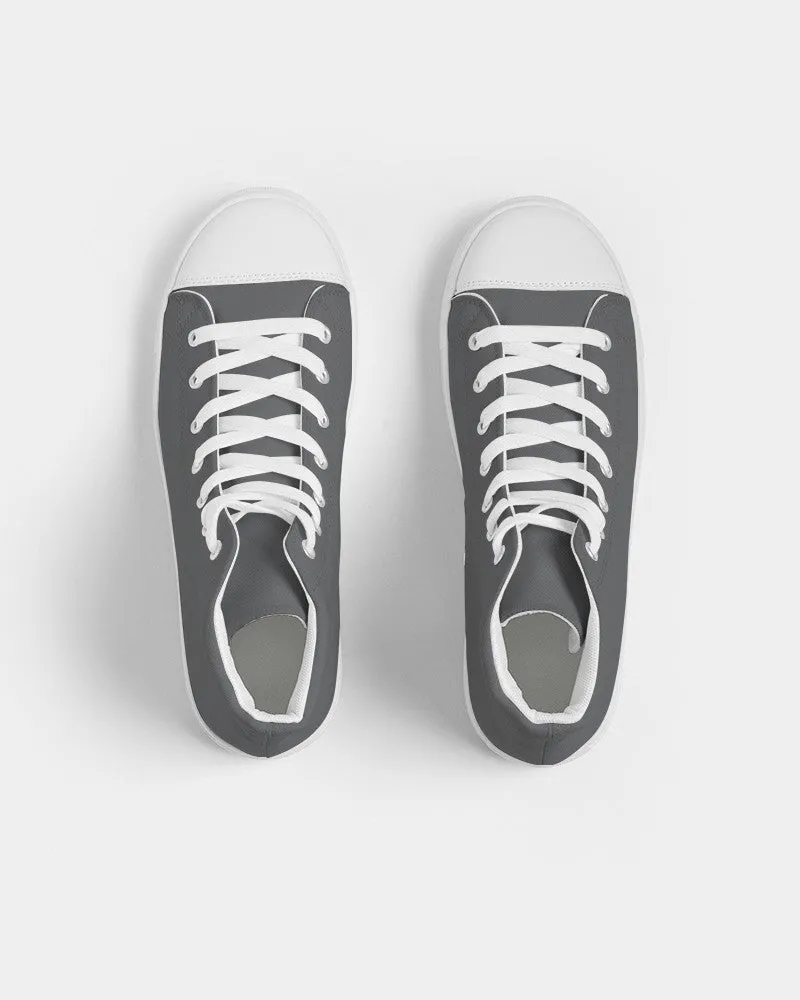 Dark Gray Women's High-top Canvas Sneakers | Women's | Dark Pale Gray | C0M0Y0K80