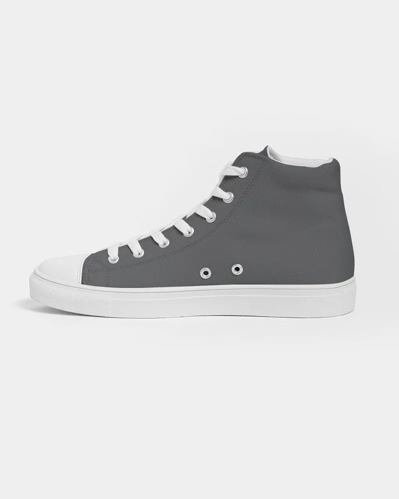 Dark Gray Women's High-top Canvas Sneakers | Women's | Dark Pale Gray | C0M0Y0K80