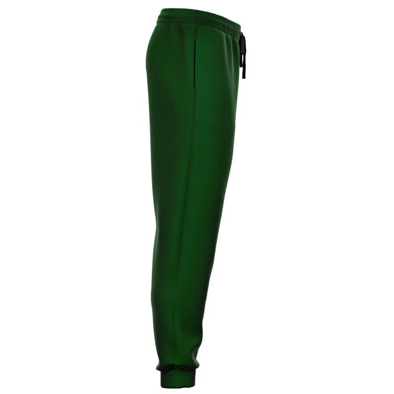 Dark Green Joggers | Unisex | with PLUS sizes | Dark Pure Green | C100M0Y100K80