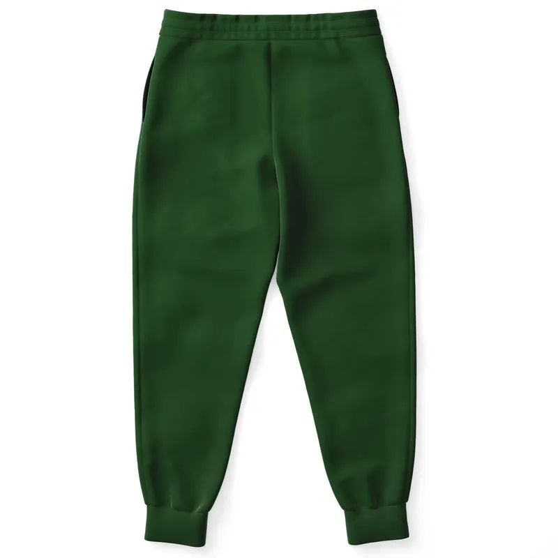 Dark Green Joggers | Unisex | with PLUS sizes | Dark Pure Green | C100M0Y100K80