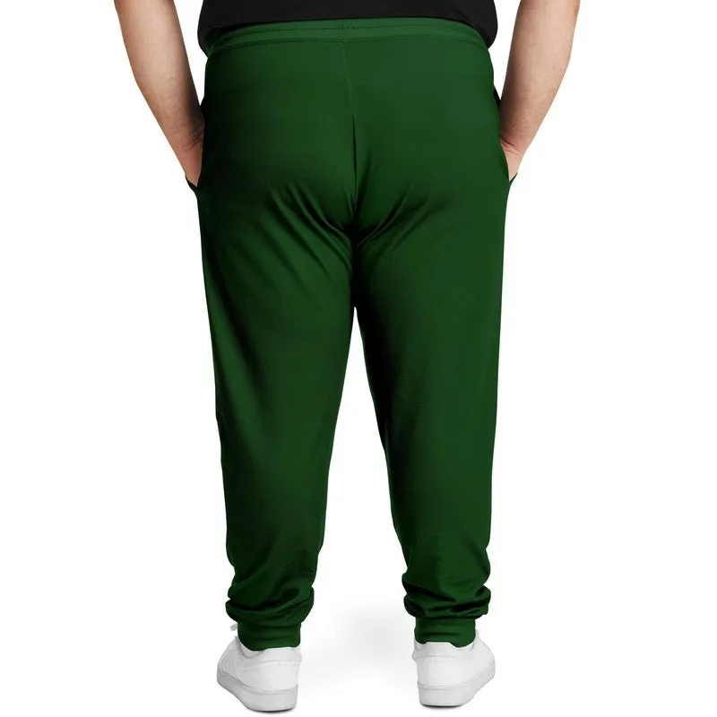 Dark Green Joggers | Unisex | with PLUS sizes | Dark Pure Green | C100M0Y100K80