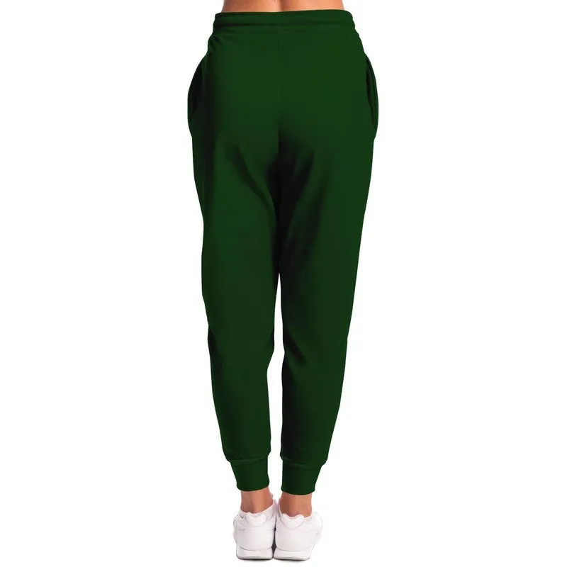 Dark Green Joggers | Unisex | with PLUS sizes | Dark Pure Green | C100M0Y100K80