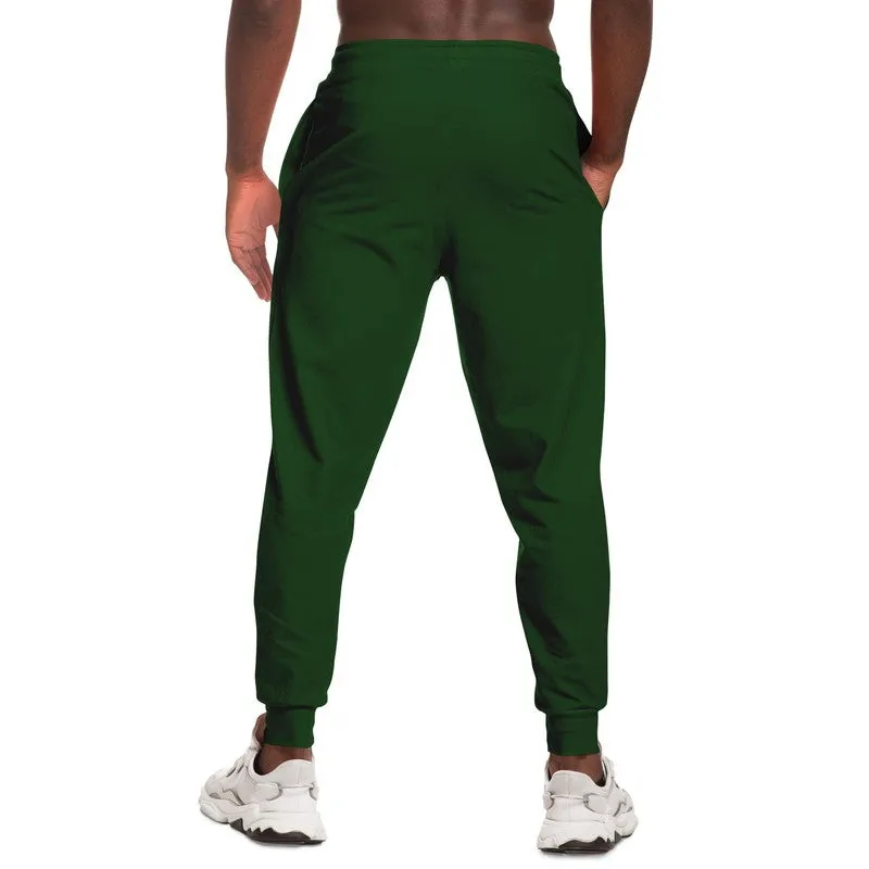 Dark Green Joggers | Unisex | with PLUS sizes | Dark Pure Green | C100M0Y100K80