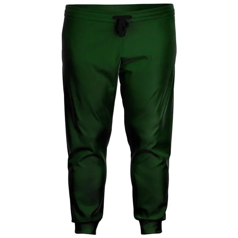 Dark Green Joggers | Unisex | with PLUS sizes | Dark Pure Green | C100M0Y100K80