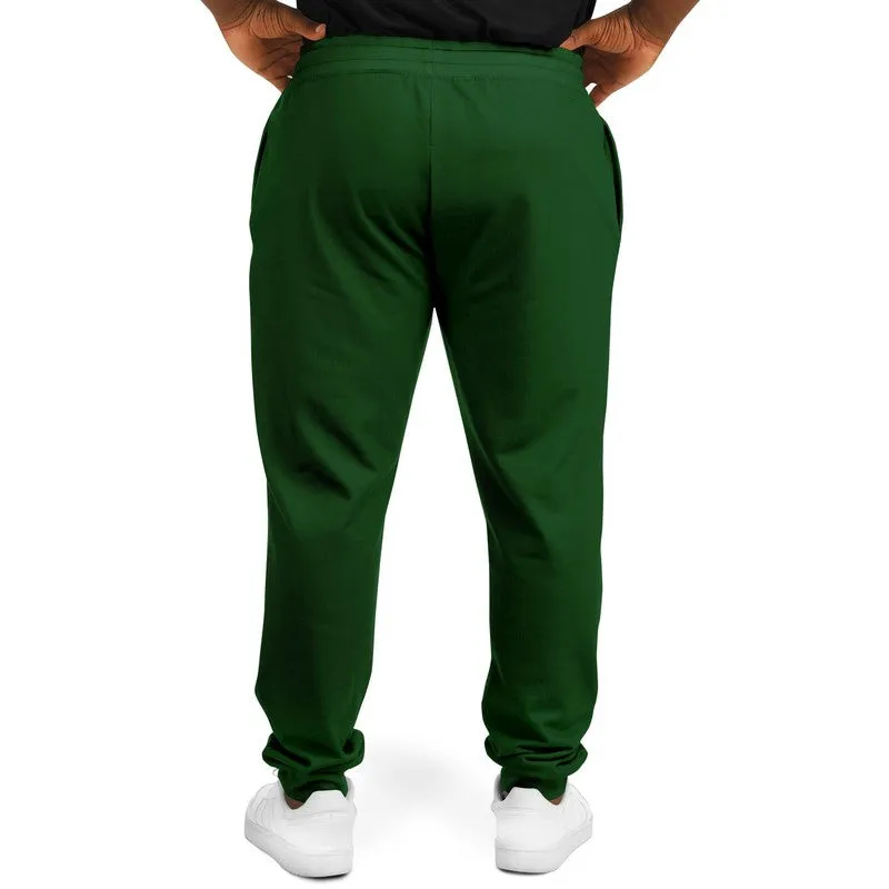 Dark Green Joggers | Unisex | with PLUS sizes | Dark Pure Green | C100M0Y100K80