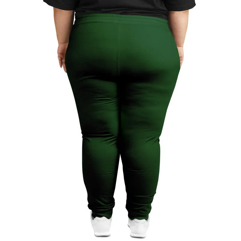 Dark Green Joggers | Unisex | with PLUS sizes | Dark Pure Green | C100M0Y100K80