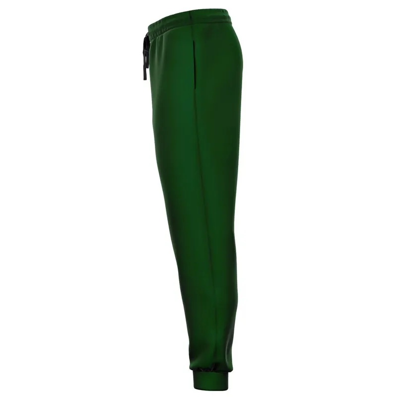 Dark Green Joggers | Unisex | with PLUS sizes | Dark Pure Green | C100M0Y100K80