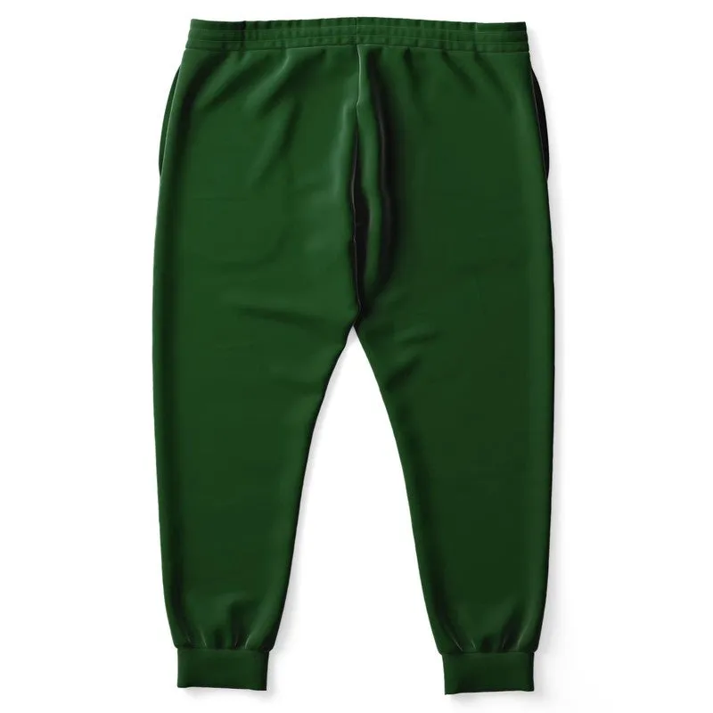 Dark Green Joggers | Unisex | with PLUS sizes | Dark Pure Green | C100M0Y100K80