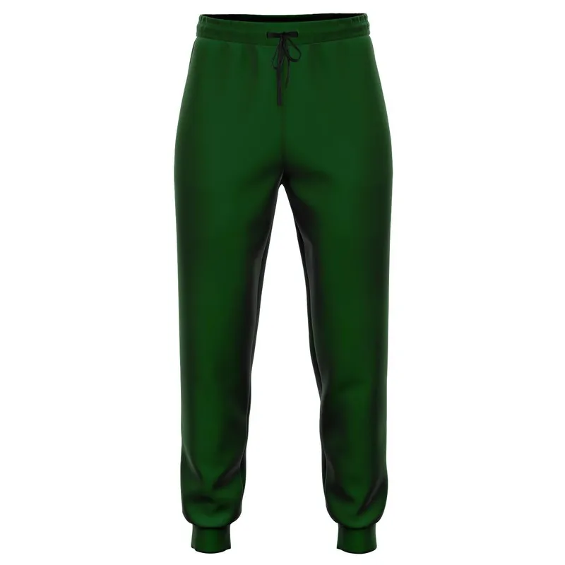 Dark Green Joggers | Unisex | with PLUS sizes | Dark Pure Green | C100M0Y100K80