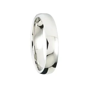 Domed Polished Finish Comfort-Fit Women’s Wedding Band by Crown Ring - 4mm