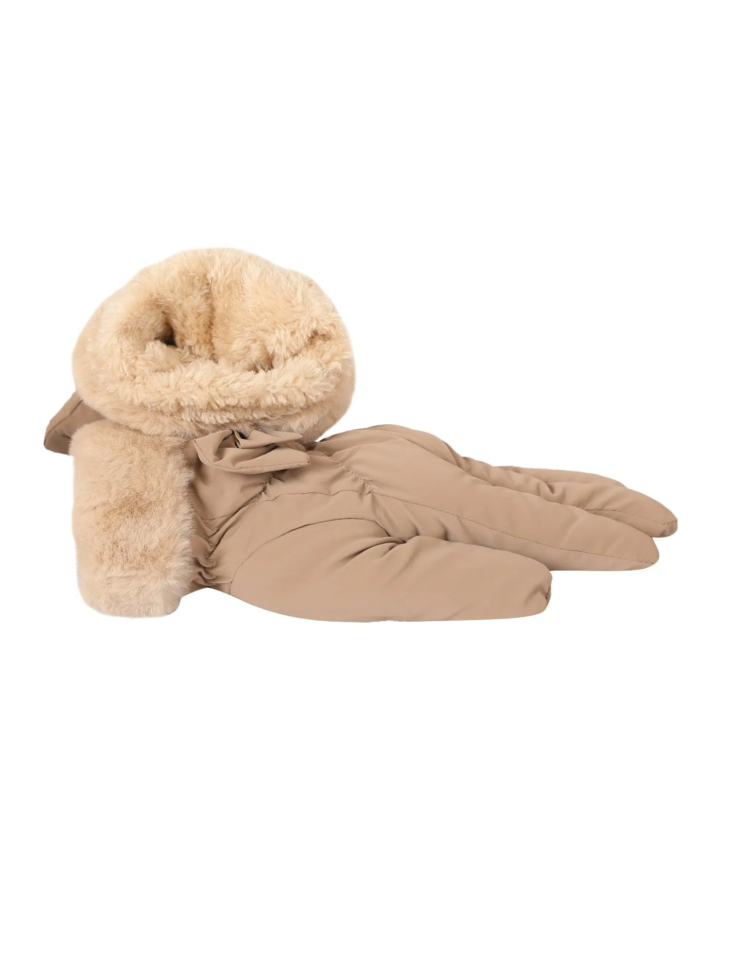 FabSeasons Water-Resistant Touchscreen Beige Winter Gloves for Girls and Women: Fits 10 Years & Above