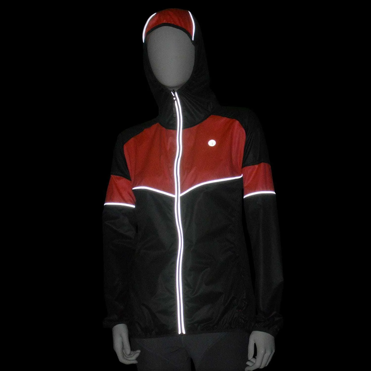 FINAL SALE: Venture Packable Women's Reflective Jacket in Graphite / Coral Glo