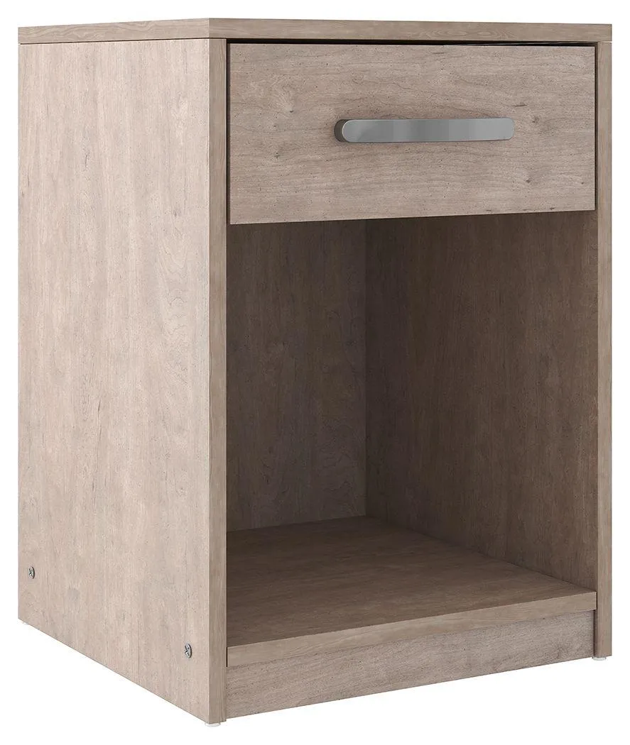 Flannia - Gray - One Drawer Night Stand