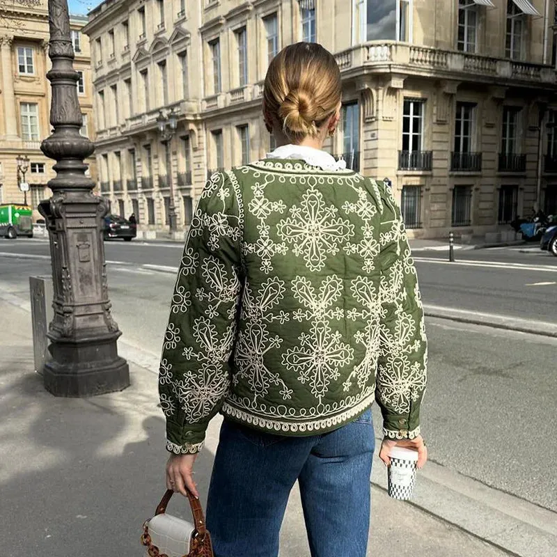 Floral Finesse Embroidered Jacket