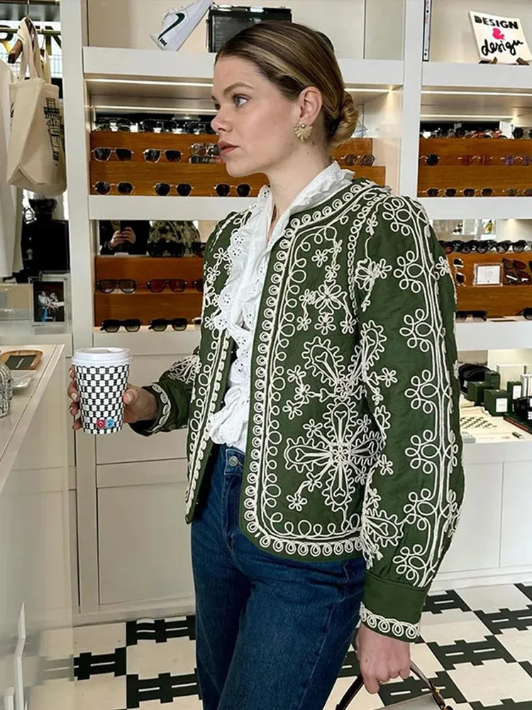 Floral Finesse Embroidered Jacket