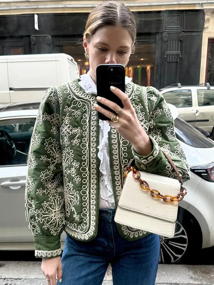 Floral Finesse Embroidered Jacket