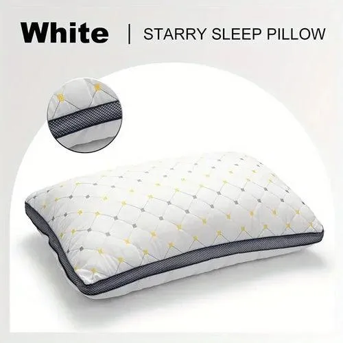 Full Sky Star Embroidered Fiber Pillow Core for Neck