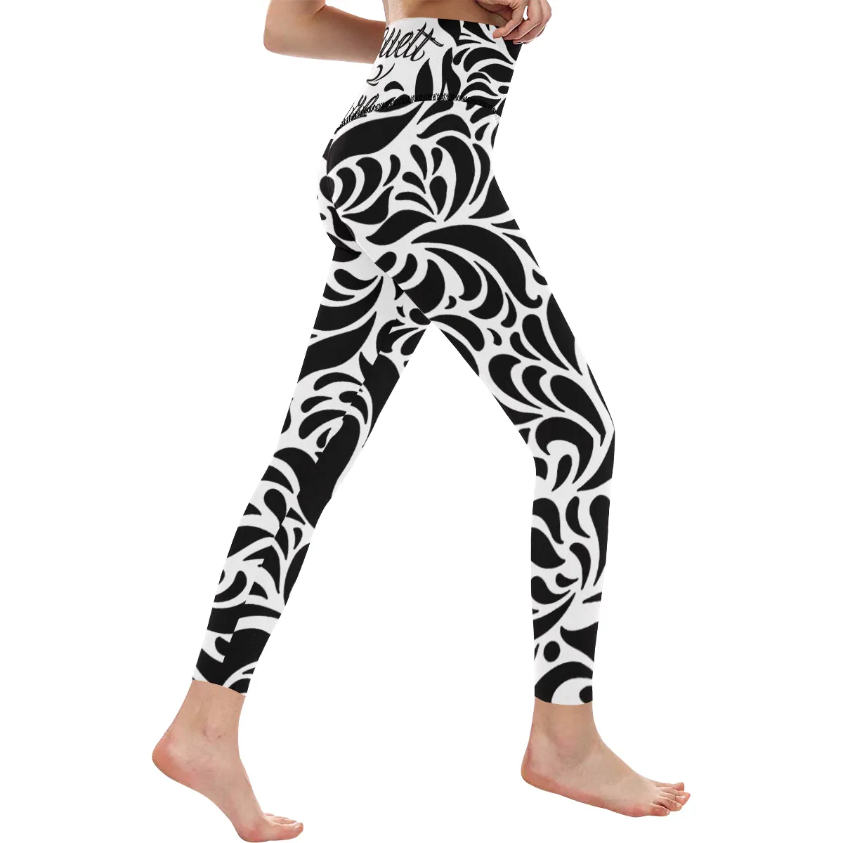 GORGEOUS WHT All Over Print High-Waisted Leggings