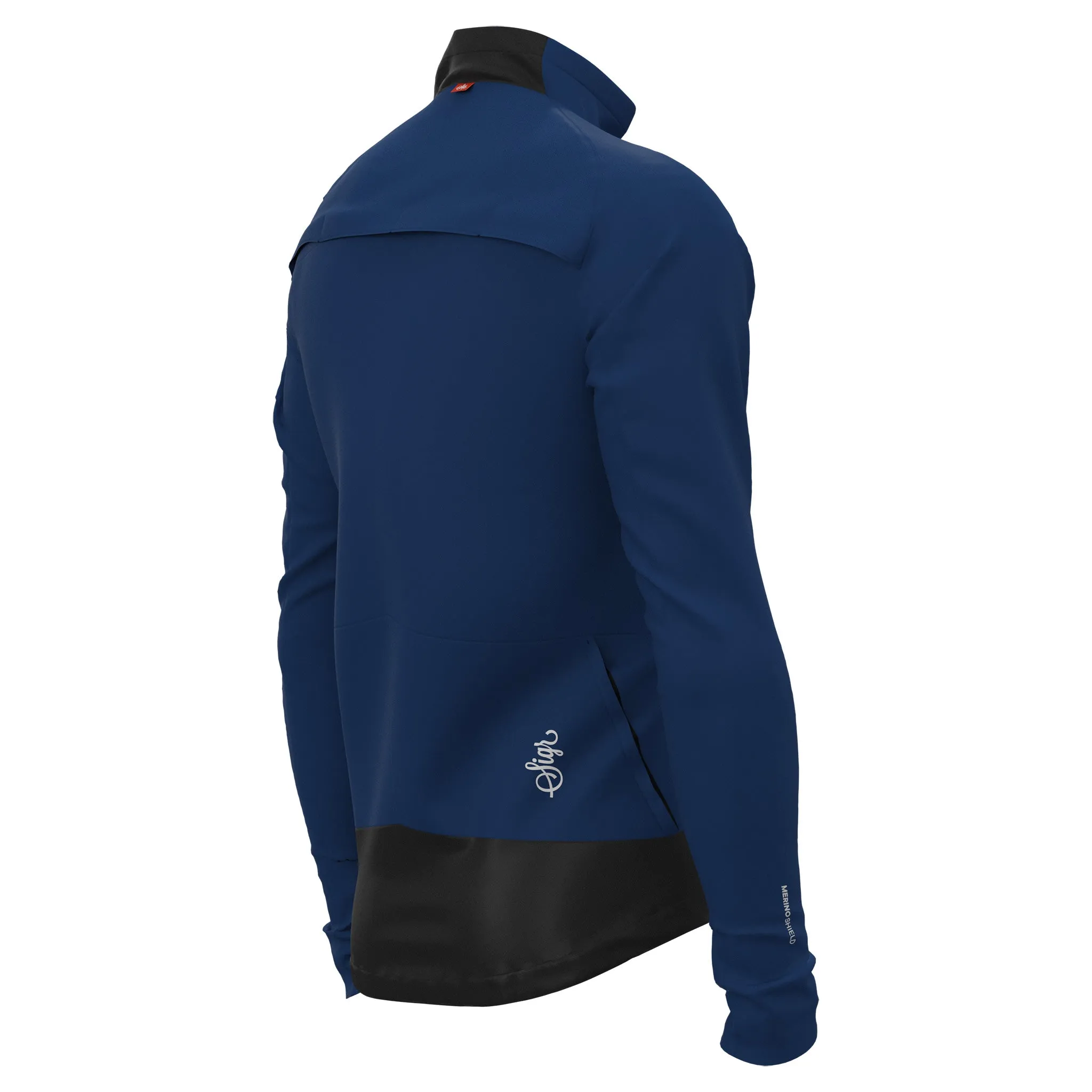 Gotlandsleden Tour Men's Blue Merino Softshell Cycling Jacket