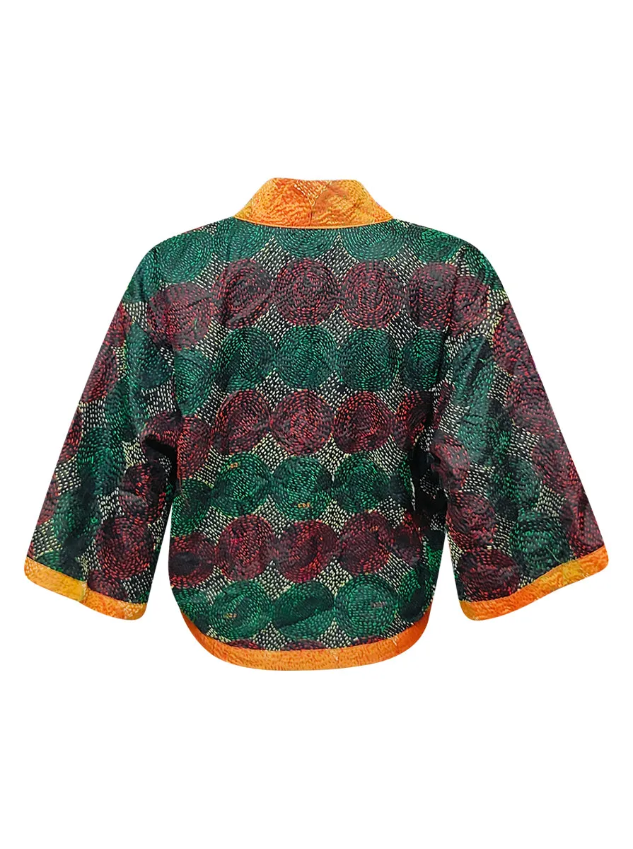 kantha vintage silk bolero amayra