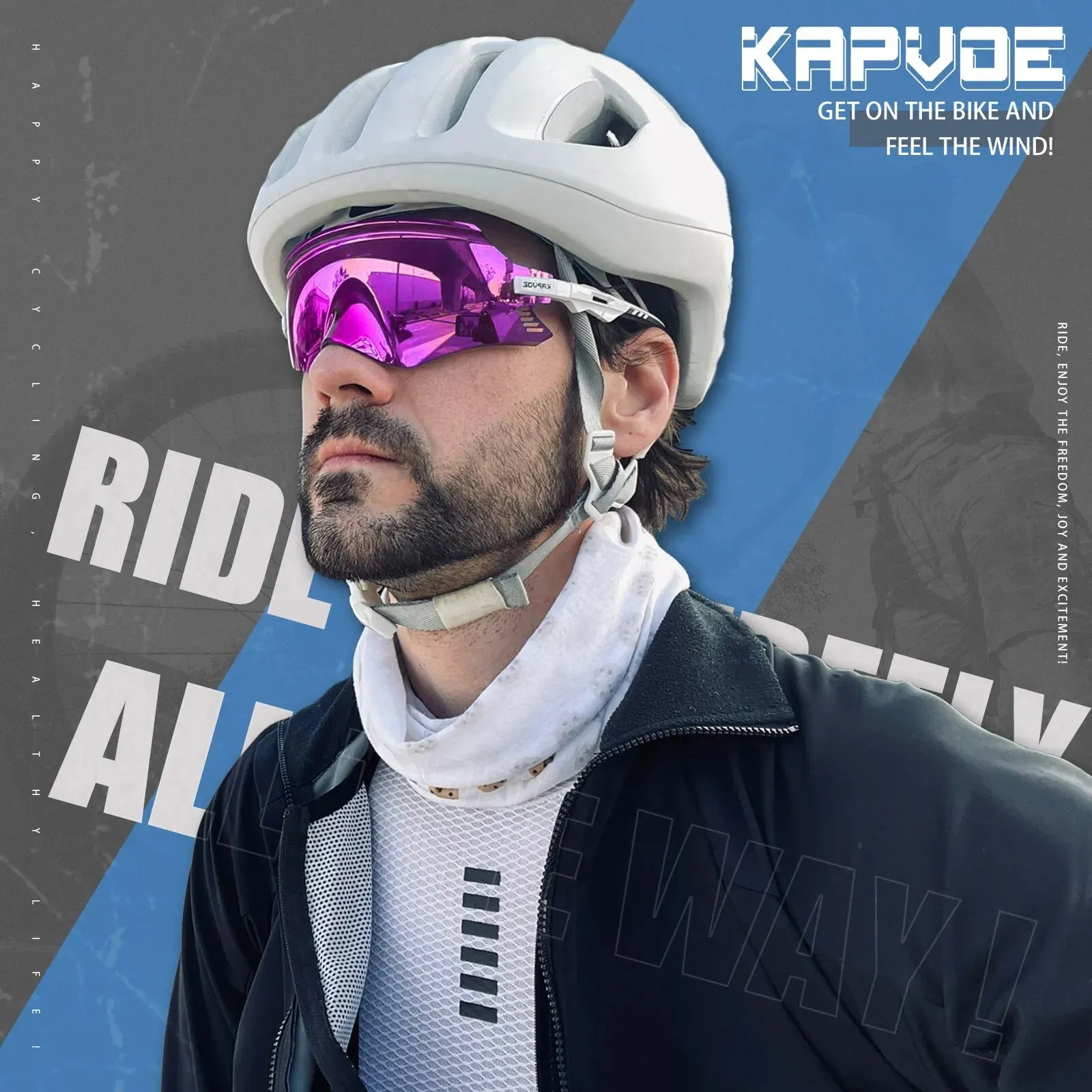 Kapvoe Cycling Glasses Mtb Bike Outdoor Sports Sunglasses Road Bicycle Fashion Sun Glasses Men Women Goggles Running Eyewear