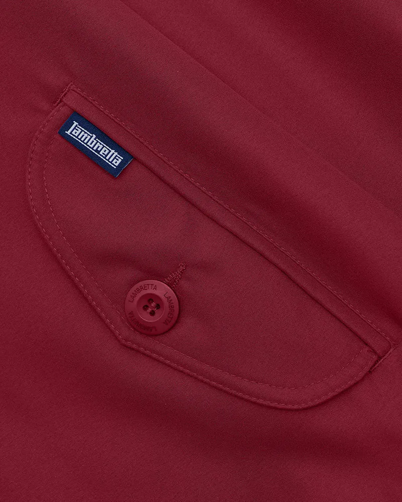 Lambretta Men's LMBBHH1 Showerproof Classic Harrington Jacket Burgundy