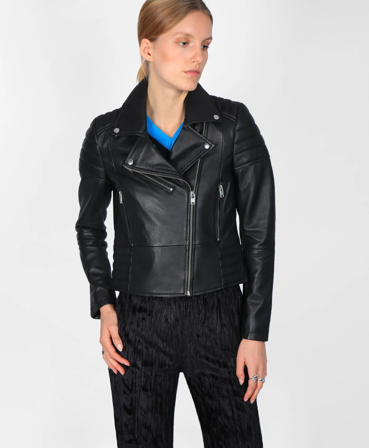 Leather Jasmine Biker Jacket