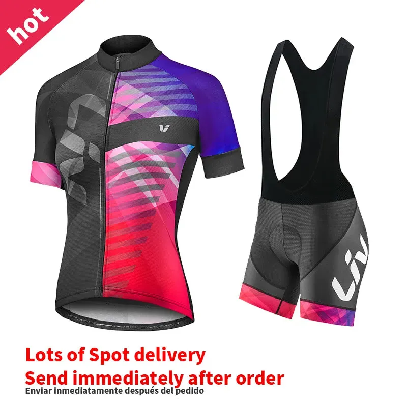 Liv Cycling Shorts Set 2023 New Women Cycling Jersey Bike Clothing Suit Liv Team Version Racing Suit Roupa Ciclismo Feminine