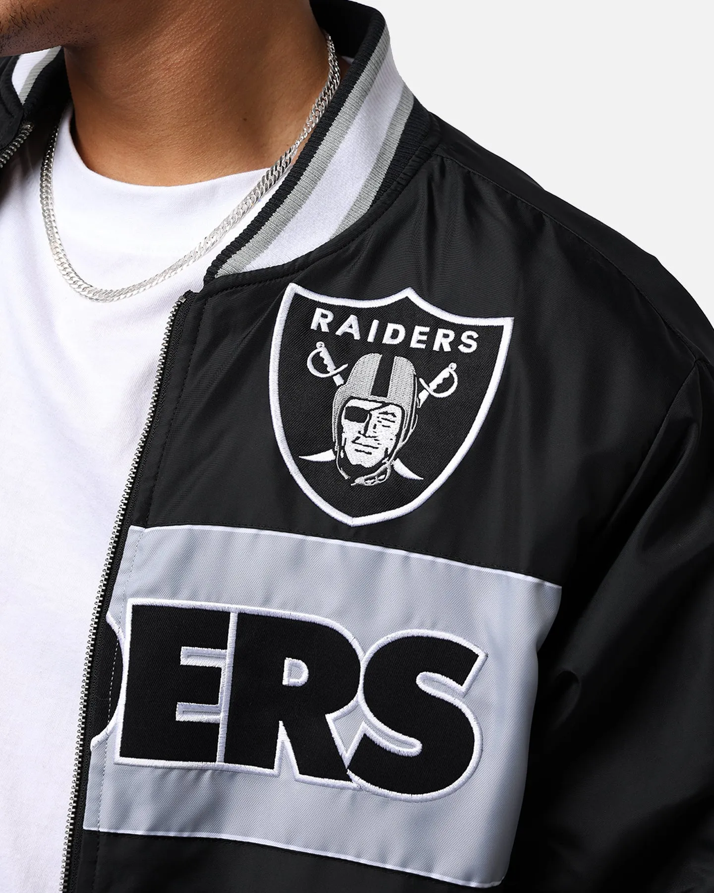 Majestic Athletic Las Vegas Raiders Moto Jacket Faded Black