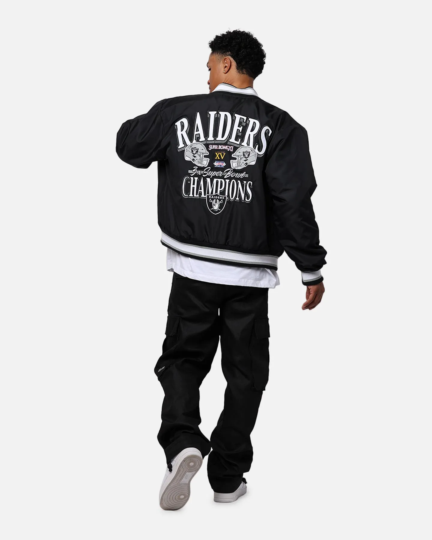 Majestic Athletic Las Vegas Raiders Moto Jacket Faded Black