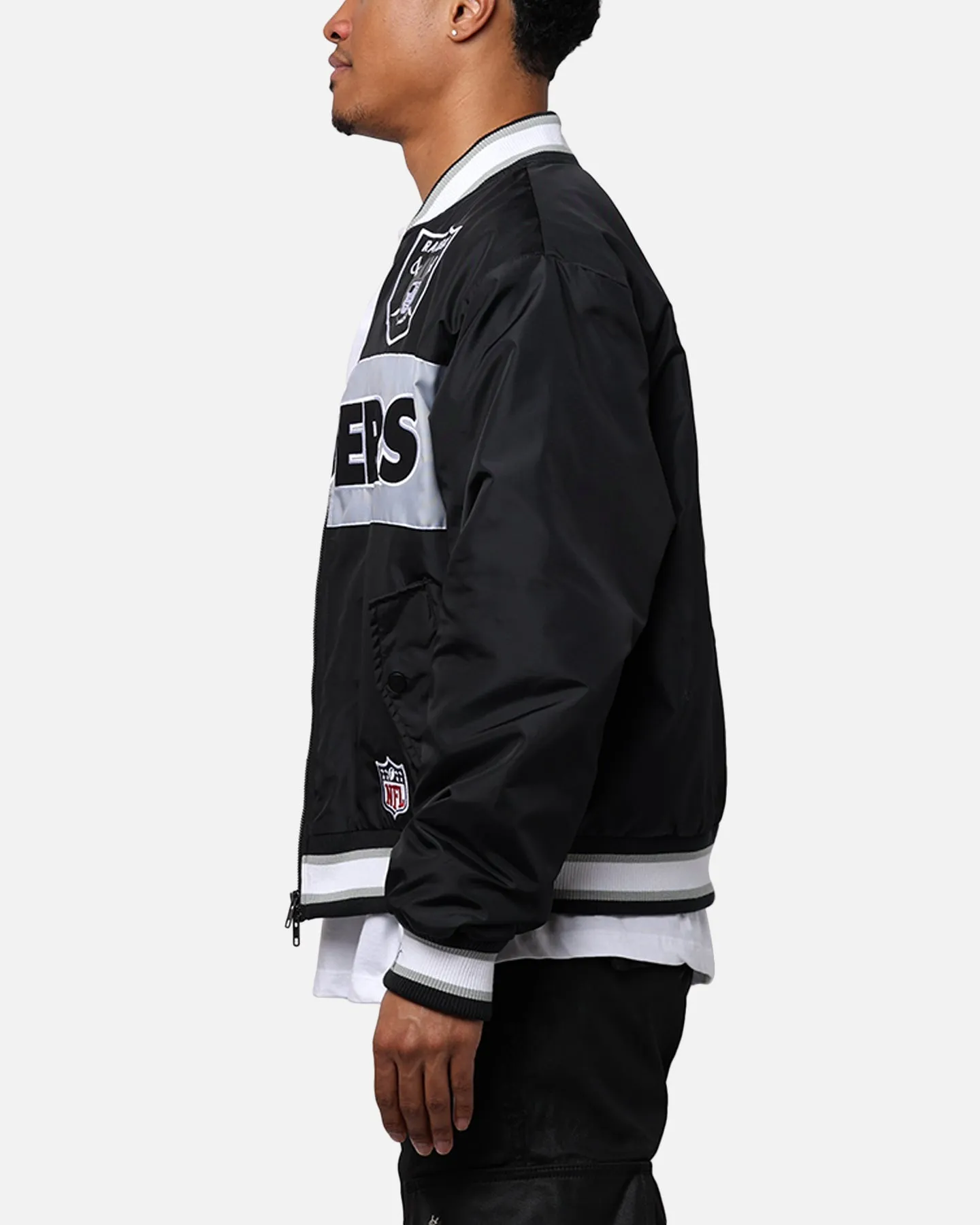 Majestic Athletic Las Vegas Raiders Moto Jacket Faded Black