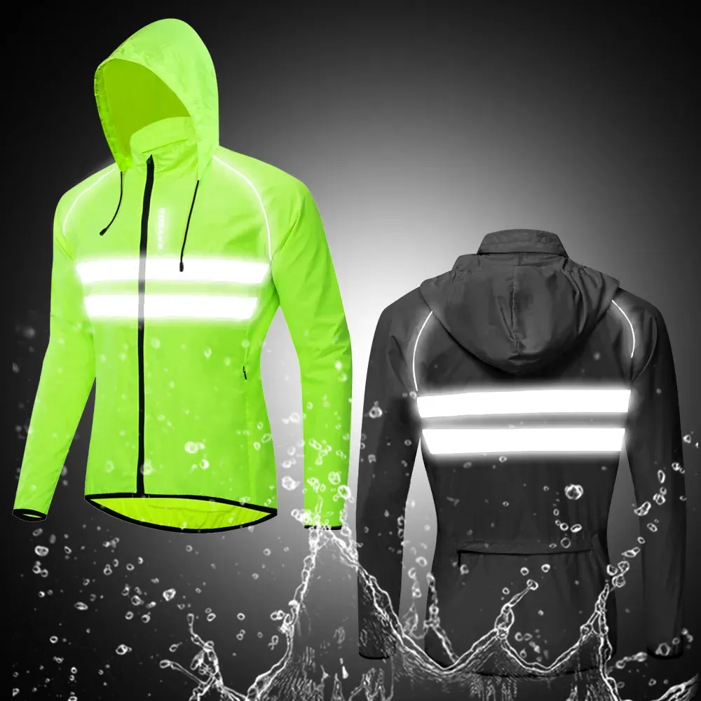 Men's Cycling Jacket Hooded Reflective Vest Wind Coat Windproof MTB Bike Windbreaker Riding Bicycle  Cycle Clothing