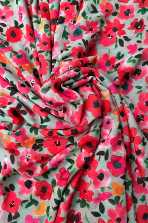 Multicolor Digital Floral Printed Georgette Fabric