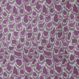 Nada Printed Linen Fabric (By The Metre) Plum